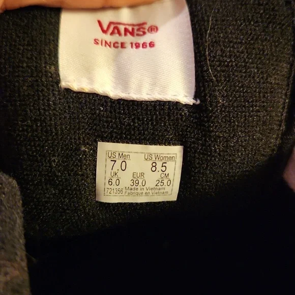 Vans Black and White Sneakers Classic Low-Top Design Chukka Push LS 7 M / 8.5 W - Picture 10 of 10